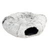 Snug cat tunnel & donut bed light grey