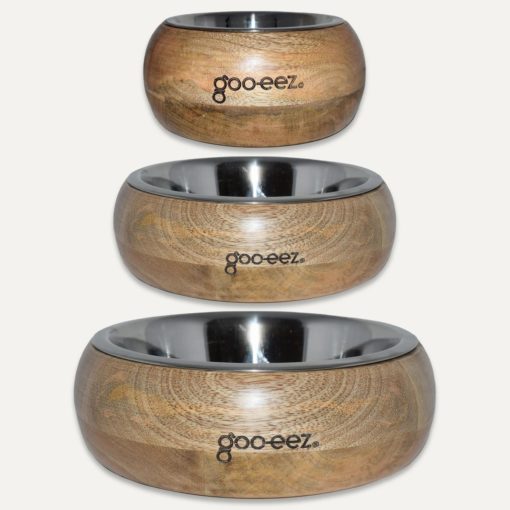 Rounded Mango Wood with Stainless Steel Bowl S