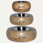 Rounded Mango Wood with Stainless Steel Bowl L