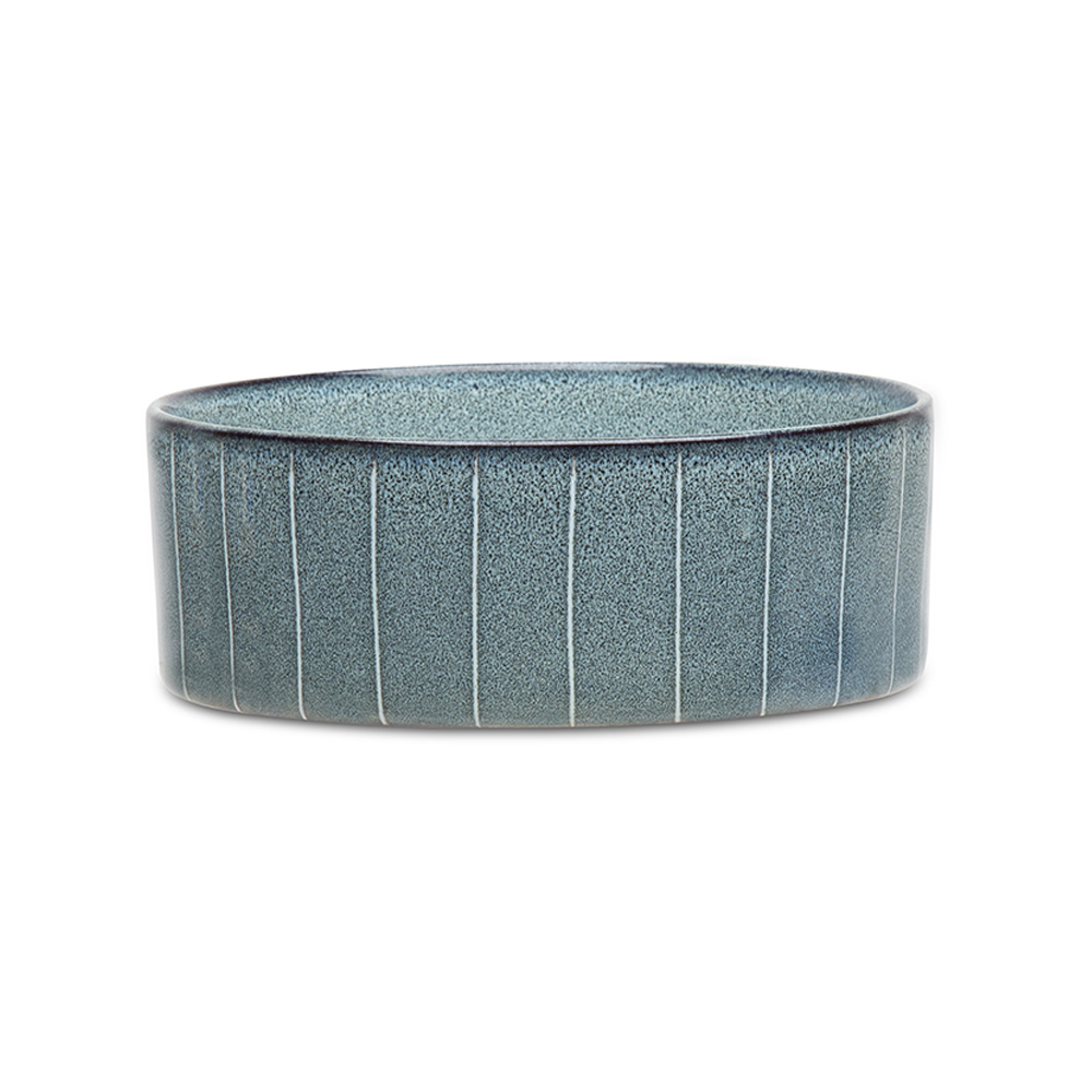 Scruffs Reactive Glaze Food Bowl - 19cm Pinstripe