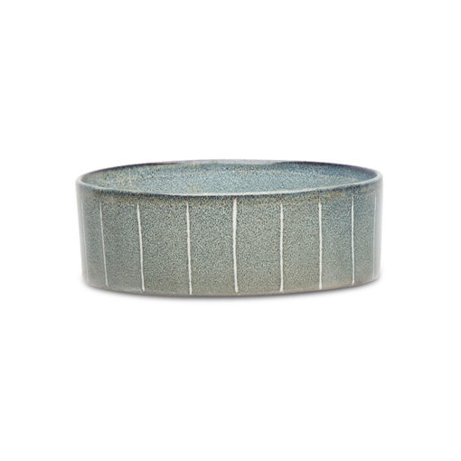 Scruffs Reactive Glaze Food Bowl - 15cm Pinstripe