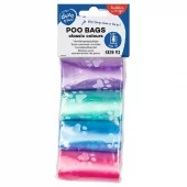 Poo bags Classic Colour paws multicolour(4)