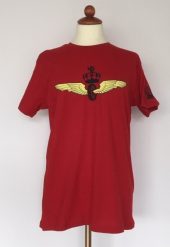 T-skjorte m gullvinge, rød