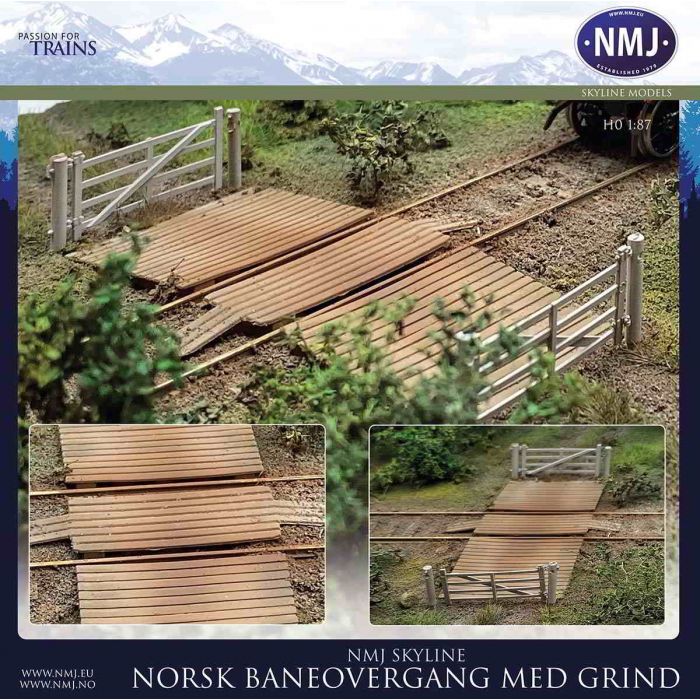 Norsk baneovergang med grind