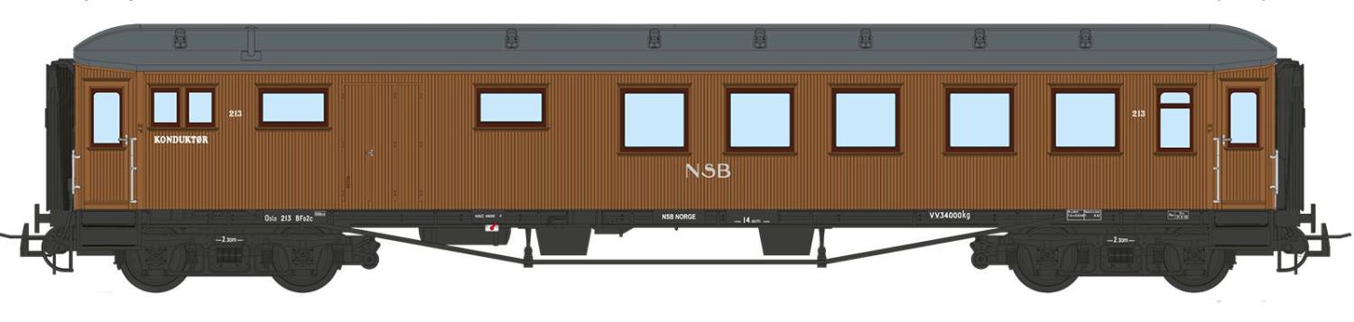 NSB BFo2c Person/reisegods/konduktørvogn