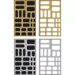 Labels - Idea-Ology Metallic Stickers 4.75"X7.75" 4/Pkg
