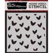 Stencil 6"X6" - Jagged Heart