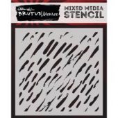Mixed Media Stencil 6"X6"- Down Pour