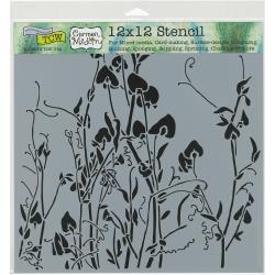 Crafter's Workshop Template 12"X12" - Sweetpeas