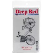 Deep Red Cling Stamp 2.25"X3.5 Sykkel