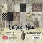 Craft&You Vintage Man Small Paper Pad 6x6