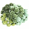 GREEN  MIX MULBERRY PAPER OPEN ROSES