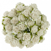 IVORY MULBERRY PAPER OPEN ROSES