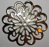 stort sølv ornament