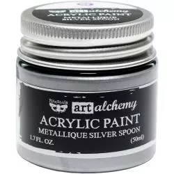 Finnabair Art Alchemy Acrylic Paint Metallique Silver Spoon