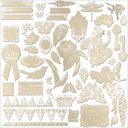Fairy Rhymes Mistable Resist Canvas Stickers 12"X12" Sheet