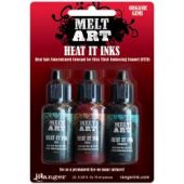 Melt Art Heat It Inks - Organic Gems-Coral, Turquoise, Jade