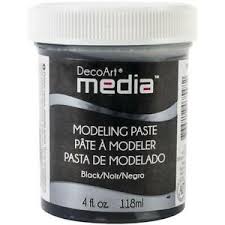 DecoArt Media Modeling Paste 4oz-svart