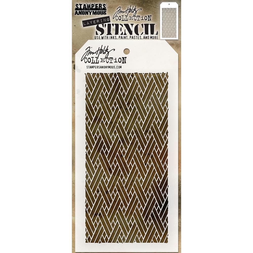 Tim Holtz Layered Stencil - Woven - THS 082