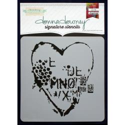 Donna Downey Signature Stencils 8.5"X8.5" - Heart Texture