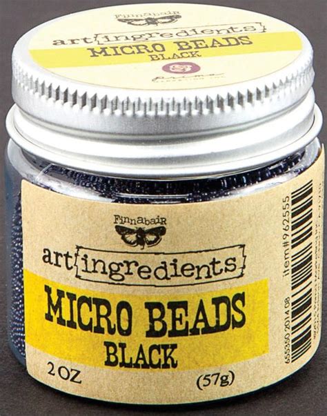 Finnabair Art Ingredients Micro Beads 2oz - Svart