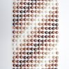 stickers perle 6mm hvit/lysbrun/brun/mørkbrun