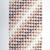 stickers perle 6mm hvit/lysbrun/brun/mørkbrun