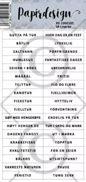 PAPIRDESIGN - KLISTREMERKE - UT I MARKA