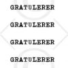 PAPIRDESIGN - TRANSPARENTE KLISTREMERKER - GRATULERER 1