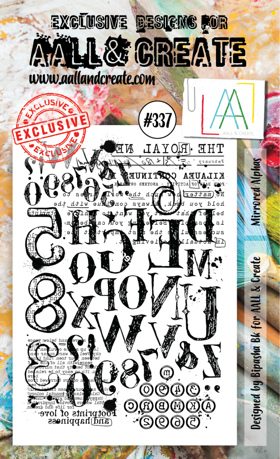 Mirrored Alphas #337 - A6 STAMPS - AAll&Create