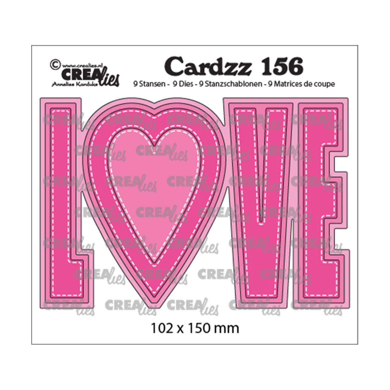 Crealies • Cardzz  no.156 love