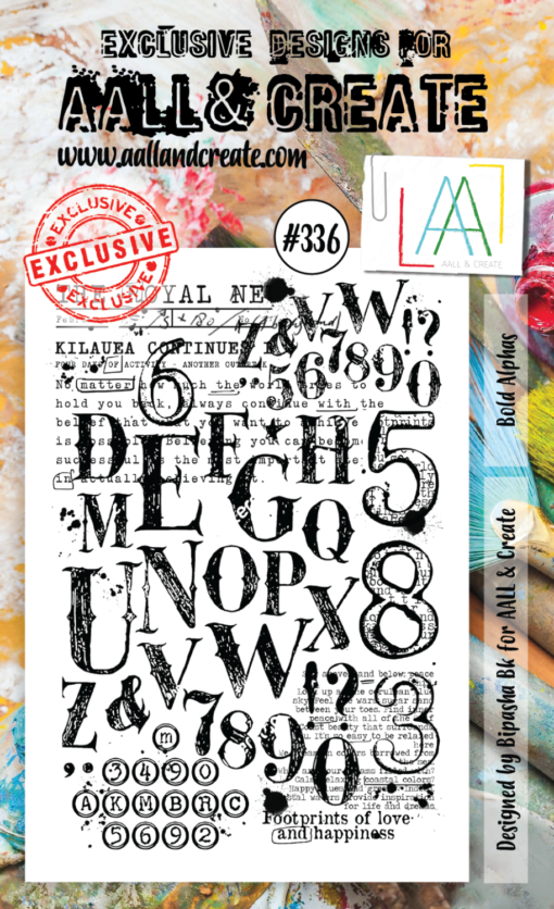 AAll&create - A6 STAMPS - Bold Alphas - #336