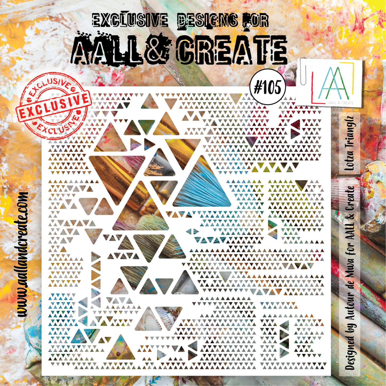 Lotza Triangle - #105 - 6'X6' STENCIL - AAll&Create