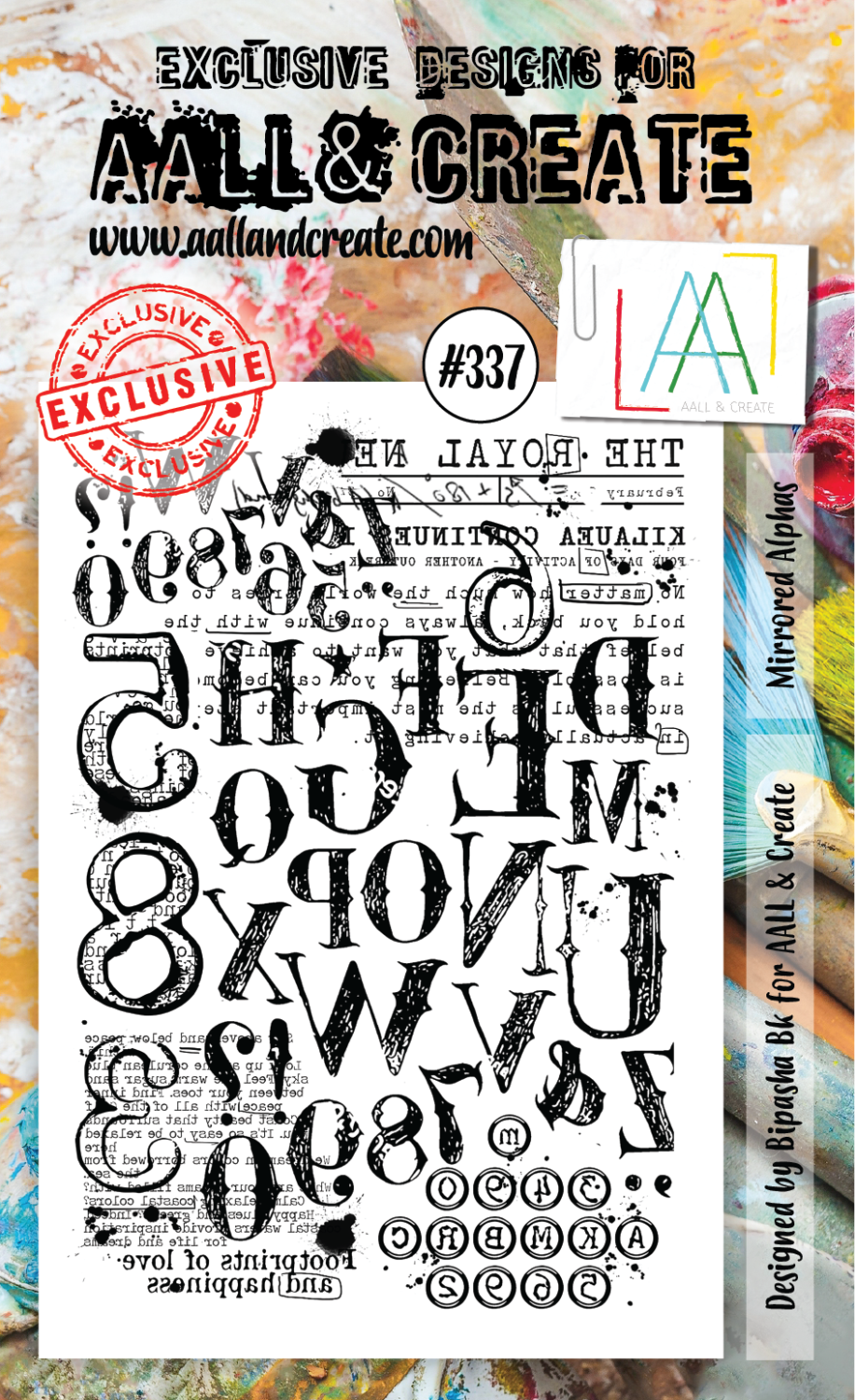 AAll & Create - Mirrored Alphas #337 - A6 STAMPS - AAll&Create