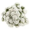 WHITE MULBERRY PAPER OPEN ROSES 10 mm