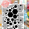 AAll&Create - Reverse Hexagons - #374- A7 STAMP -