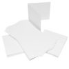 Craft UK Premium Collection Cards & Envelopes 6x6 Inch White Hammered
