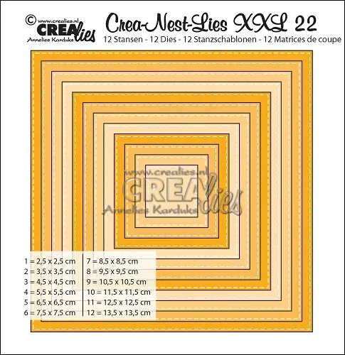 Crealies - Kvadrat CLNestXXL22
