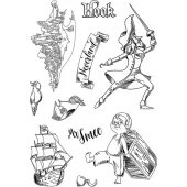 Ciao Bella - Hook and Mr Smee - CLEAR STAMP SET 4"X6" -