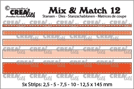 Mix & Match dies no. 12, Strips with stitchline