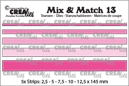 Mix & Match dies no. 13, Strips with dots