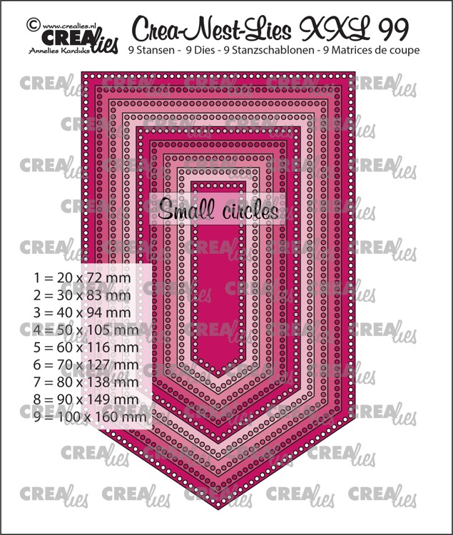 Crea-Nest-Lies XXL dies no. 99, Banner with small circles