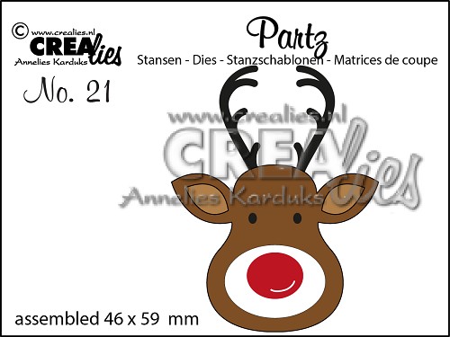 Crealies - Partzz die no. 21, Reindeer