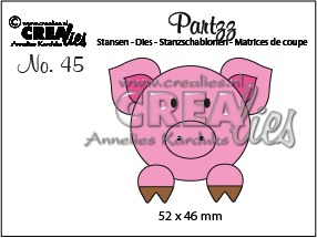 Crealies - Partzz dies no. 45, Pig