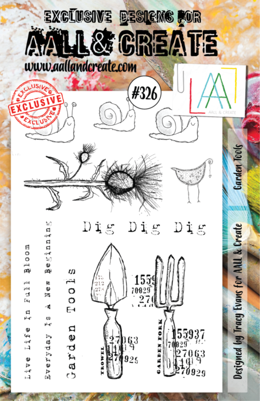 Aall&Create - A5 stempel - Garden Tools - #326