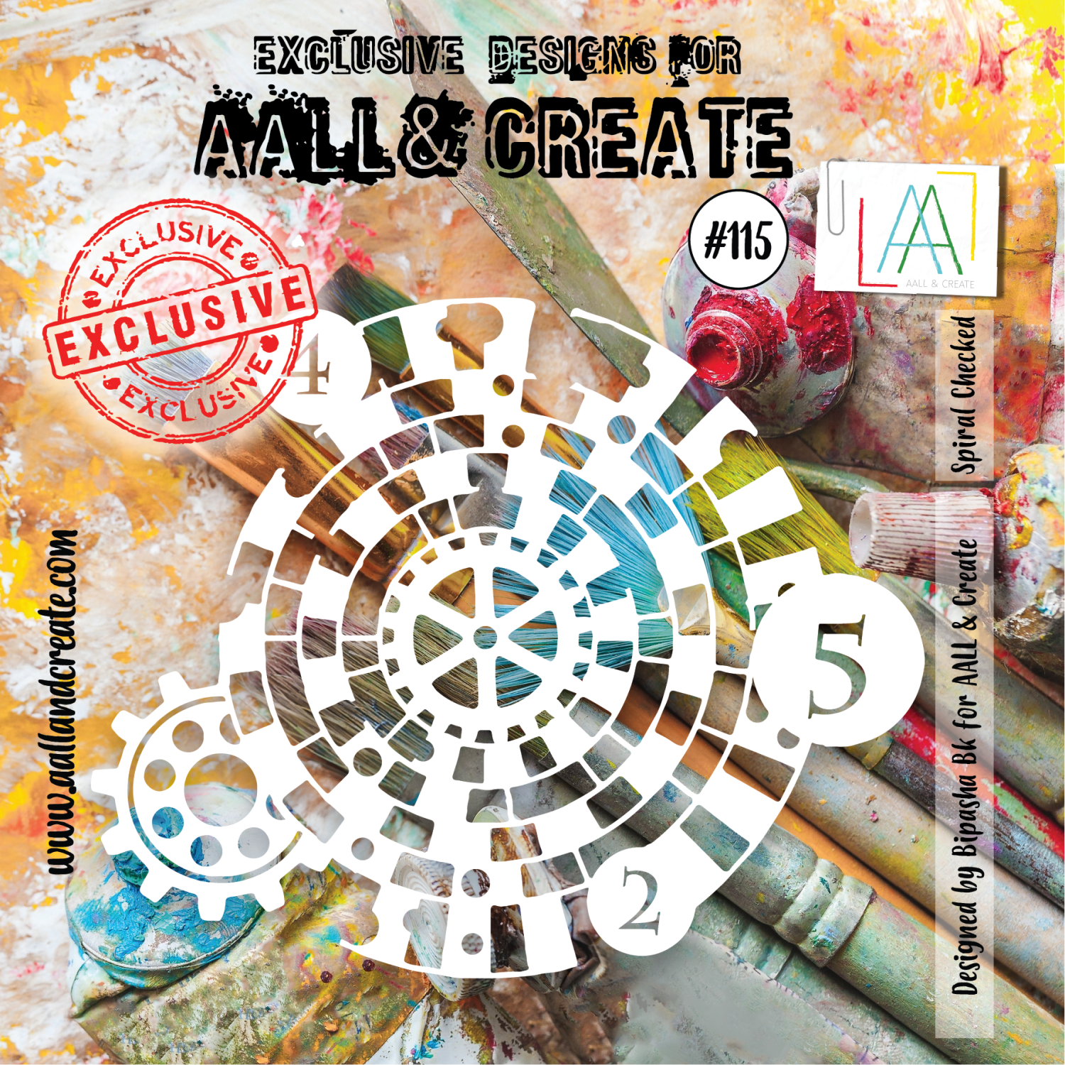 Aall&Create - 6 x 6 - #115 - Spiral Checked