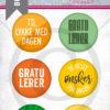 Papirdesign - Buttons - Gratulerer - PD 1900225