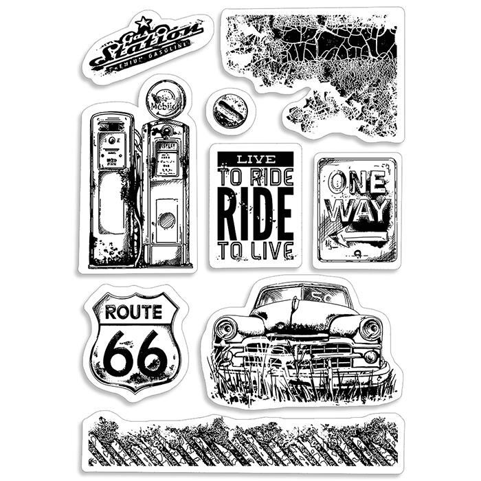 Ciao Bella - Ride to Live - CLEAR STAMP SET 4"X6" -