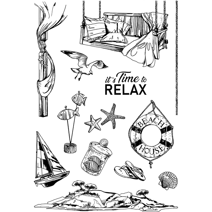 Ciao Bella - ItsTime to relax - CLEAR STAMP SET 4"X6" -