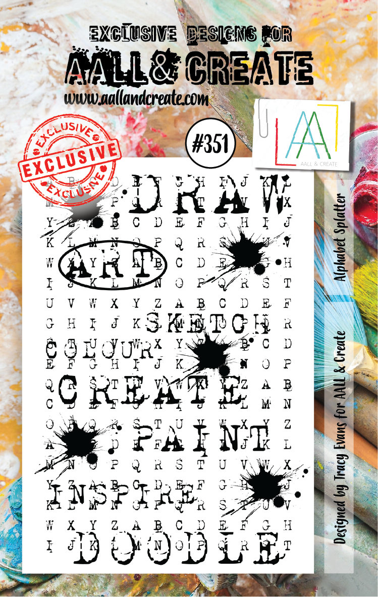 AAll&Create - A7 STAMP - Alphabet Splatter - # 351